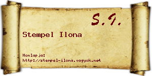 Stempel Ilona névjegykártya